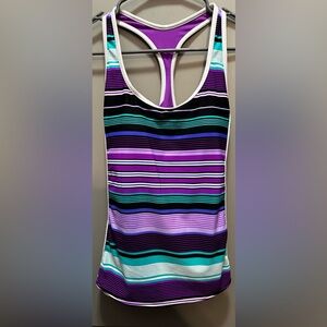 ZeroXposur Size 8 Striped Tankini Swim Top EUC